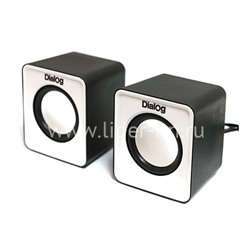 Акустические колонки DIALOG Colibri AC-02UP 2.0, 6Вт, черно-белые