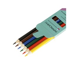 Карандаши цветные Красин "Яркие моменты", 06цв., шестигран., заточен., картон, европодвес