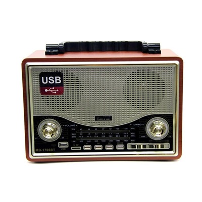 Радиоприёмник Ретро KEMAI MD-1706BT USB+SD аккумулятор  оптом