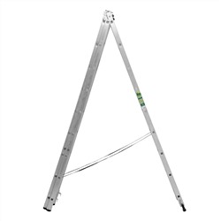 Лестница, 3 х 9 ступеней, алюминиевая, трехсекционная, Сибртех