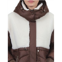 350-X47 BROWN Куртка зимняя женская (200 гр. холлофайбер)