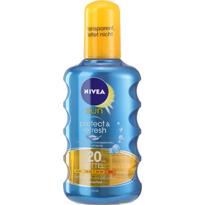 NIVEA SUN Спрей для загара Protect и Refresh transparent LSF 20, 200 мл