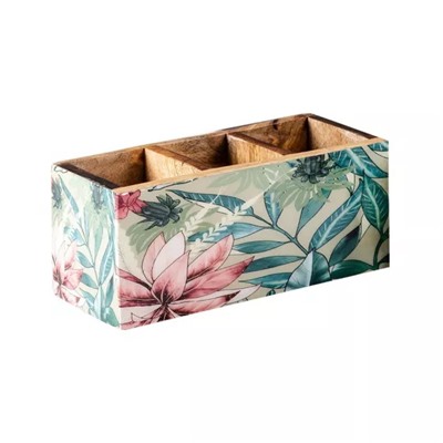 Подставка для столовых приборов, Wooden Cutlery Holder Spoon Stand (Green), произв. Nestroots