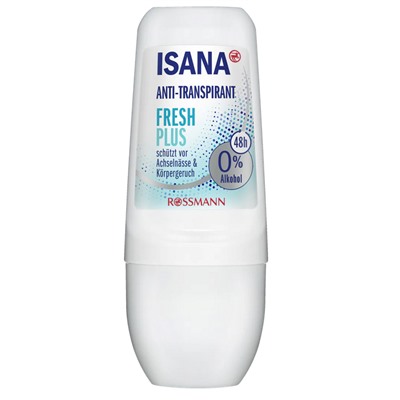 Део-ролл ISANA Anti-Transpirant Roll-on Fresh Plus/Дополнительная свежесть /50мл