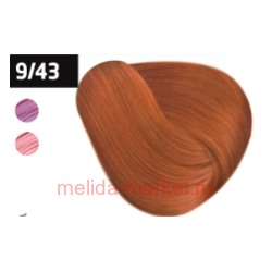 OLLIN SILK TOUCH  9/43 блондин медно-золотистый 60мл Безаммиачный стойкий краситель для волос