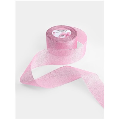 Лента парчовая, 50 мм, 23±1 м, розовая №013