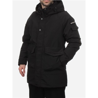 8897 BLACK Куртка мужская зимняя облегченная (130 гр. холлофайбер)