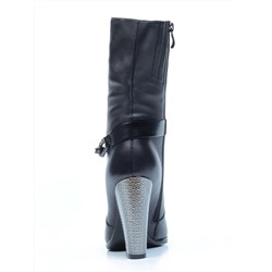 YF189-060M BLACK Полусапоги зимние женские (натуральная кожа, натуральный мех (еврозима))