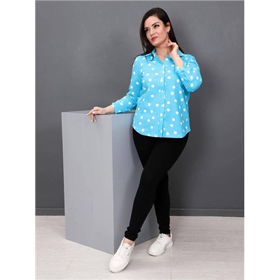 Рубашка Делина голубой ИвК
