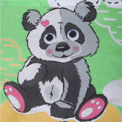 Постельное бельё BABY Панда, цвет зелёный, 112х147см,110х150см, 60х60см, бязь 142гр/м, 100% хлопок
