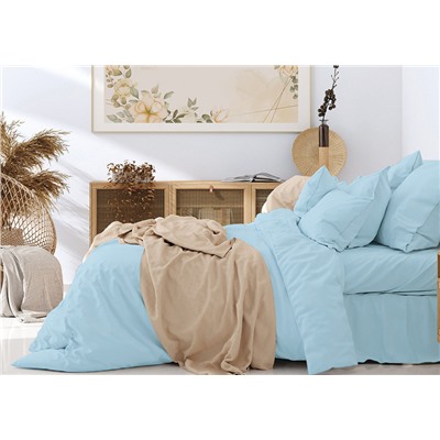 Пододеяльник поплина небесно-голубой