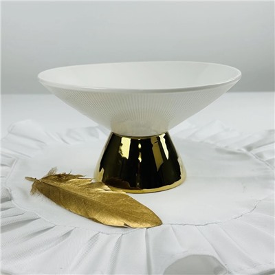 163-010 Конфетница 18см на ножке MULTICOLOR в под.уп.(х18)Фарфор