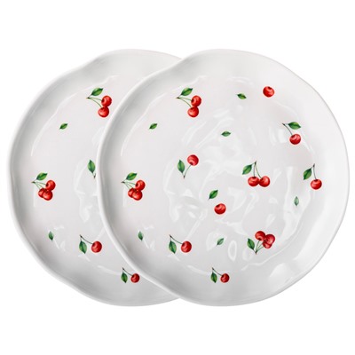 НАБОР ТАРЕЛОК ЗАКУСОЧНЫХ LEFARD "CHERRY" 2 ШТ. 21*21,5*2,5 СМ