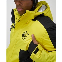 Горнолыжный костюм мужской зимний желтого цвета 02381J
