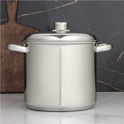 Кастрюля Magistro Grande, 5.5 л, металлическая крышка, капсульное дно, индукция, нержавеющая сталь