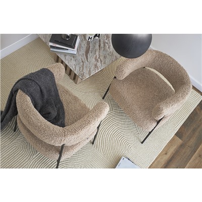 Кресло HugMe, букле, миндальное молоко