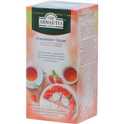 AHMAD TEA. Flavoured Collection. Strawberry Cream карт.пачка, 25 пак.