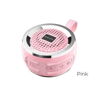 Колонка BOROFONE  (BR2) Bluetooth/USB/MicroSD/TWS (розовая)