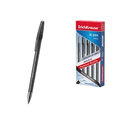 Ручка гелевая стираемая ErichKrause R-301 Magic Gel, узел 0.5 мм, чернила чёрные, длина письма 200 м, цена за 1 шт.