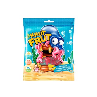 «KrutFrut», мармелад жевательный в форме осьминожек, 100 г