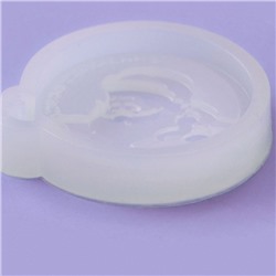 Молд для леденцов и шоколада «Дед Мороз, с Новым годом!», 6.2×6.7×1.3 см, силикон