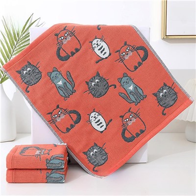 Towels Korean graffiti cat series four-layer cotton gauze large square towel hand towel kitchen towel factory price wholesale