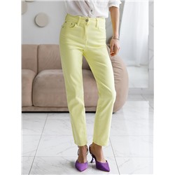 Укороченные прямые джинсы из супер-эластичного денима