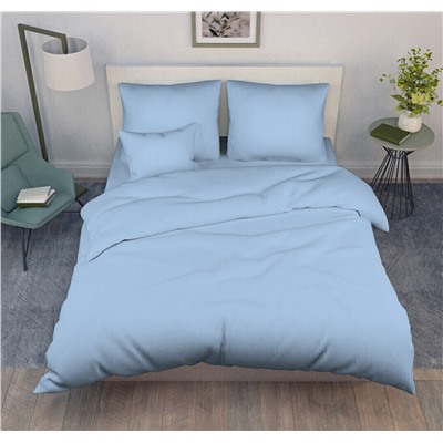 Наволочка поплин однотонный 50*70 упак 2шт Реноме <50*70, небесный> (арт.02/103)