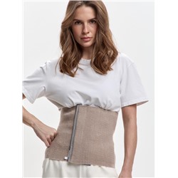 Пояс эластичный согревающий «Зима+Лето» из собачьей шерсти и хлопка на липучке