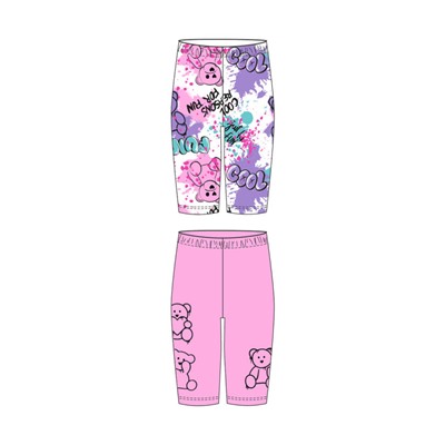 Леггинсы укороченные для девочки, 2 пары в комплекте