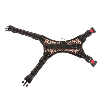 Шлейка К7 мягкая светоотражающая, размер М, ОГ 52-66 см, вес 9.5-17.5 кг, леопард