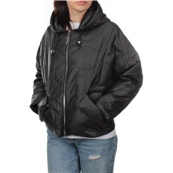 23-061 BLACK Куртка оверсайз демисезонная женская (синтепон 100 гр.)