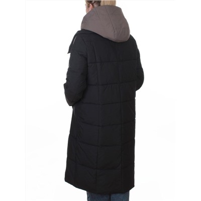 A610 BLACK Пальто зимнее женское со съемным жилетом (200 гр. био-пух)