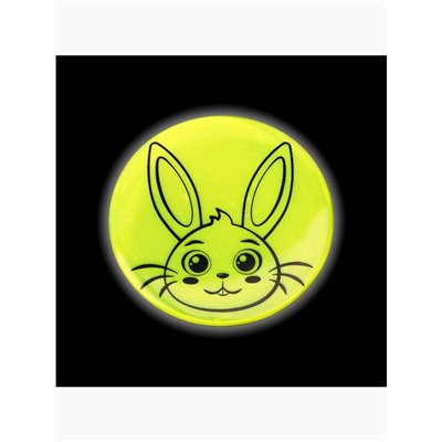 Светоотражающий значок «Зайка», d=5.8 см, МИКС