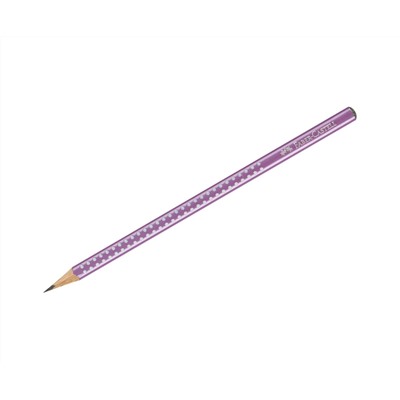 Карандаш ч/г Faber-Castell "Sparkle" В, трехгранный, заточен., фиолетовый металлик