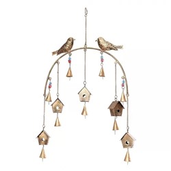 Настенные колокольчики Скворечник, Wind Chime Wall Hanging Birdhouse, произв. Duli