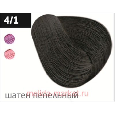 OLLIN COLOR  4/1 шатен пепельный 60мл Перманентная крем-краска для волос