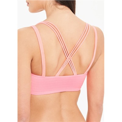 Shirred Multi Strap Crop Bikini Top