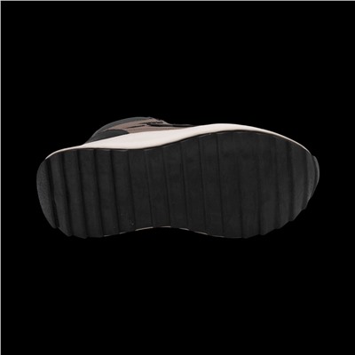 Кроссовки на меху В941-3 черно коричневые