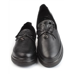 03-5318 BLACK Полуботинки женские (натуральная кожа)