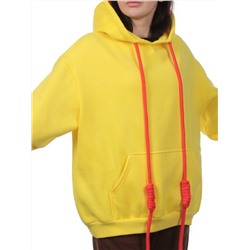 2226 YELLOW Толстовка женская (85% хлопок, 10% полиэстер, 5% спандекс)