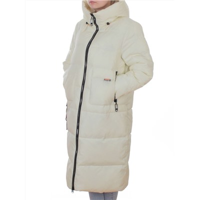 H-2209 MILK/WHITE Пальто зимнее женское (200 гр. холлофайбер)