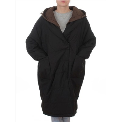 8030 BLACK Куртка демисезонная женская (100 гр. холлофайбер)
