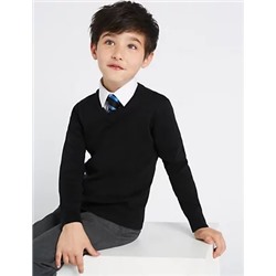 Unisex Cotton Rich School Jumper (3-16 Yrs)