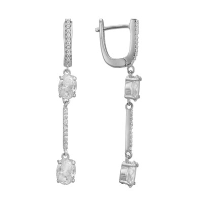 Серьги 'Прим' с фианитами ТГСК.806Ф0