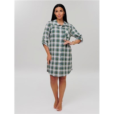 Женский халат Х-150(К) / Зеленый (клетка)