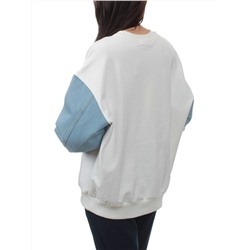 3266 WHITE/LT. BLUE Толстовка женская (95% хлопок, 5% спандекс)