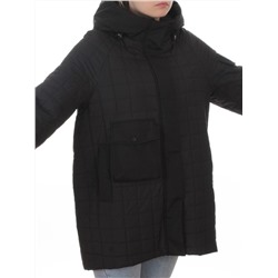 9608 BLACK Куртка стеганная демисезонная женская (100 гр. синтепон)