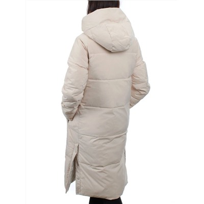 56009 BEIGE Пальто зимнее женское (холлофайбер 150 гр.)
