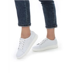 05-PDD165-1 WHITE/GRAY Кроссовки женские (натуральная кожа)
